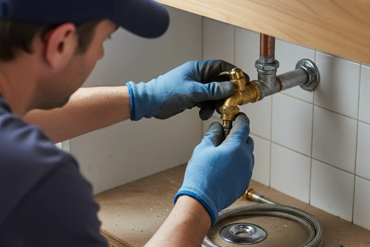 Shutoff valve and fitting work during Emergency Plumbing in Groveland